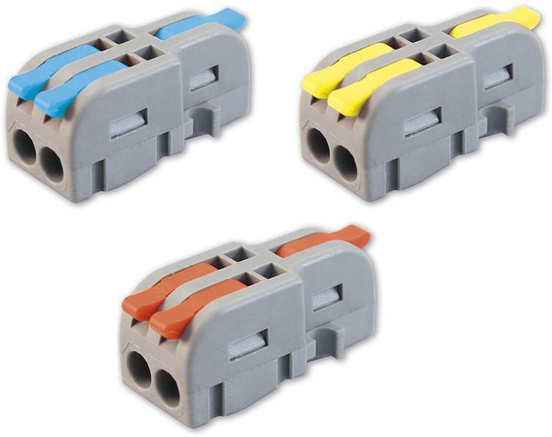 Бърза връзка отваряема 1P/2х0,2-4мм2 за гъвкав/твърд проводник 32A 250V (блист. 9 бр.) Commel
