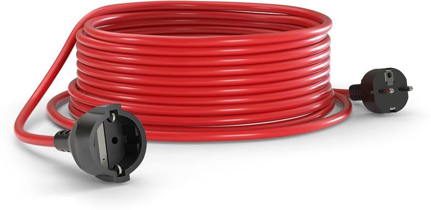 Удължител 5 метра кабел H05VV-F 3G1.5мм2 червен Commel