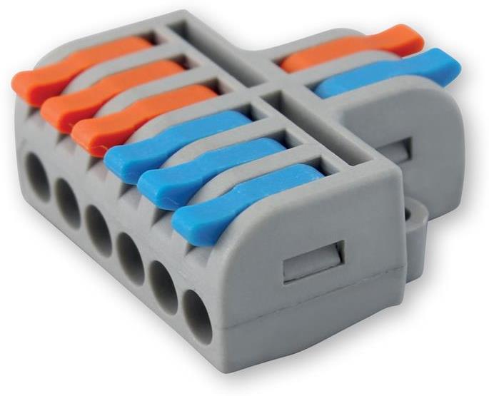 Бърза връзка отваряема 2P/6х0,2-4мм2 за гъвкав/твърд проводник 32A 250V (блист. 5 бр.) Commel