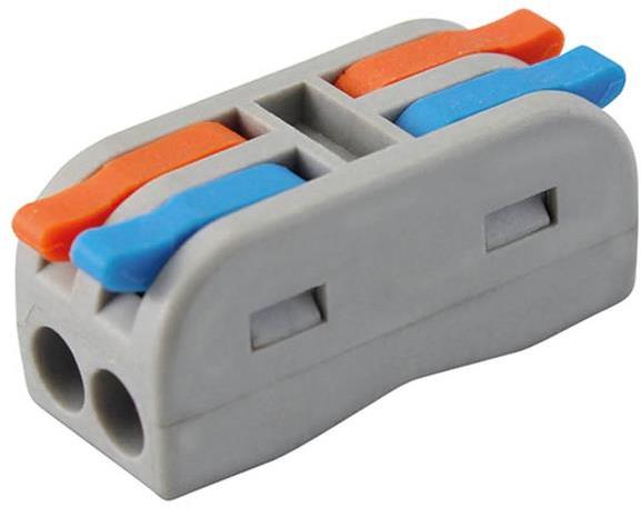 Бърза връзка отваряема 2P/2х0,2-4мм2 за гъвкав/твърд проводник 32A 250V (блист. 10 бр.) Commel