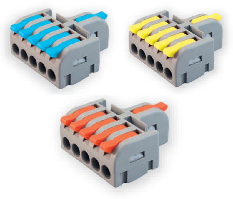 Бърза връзка отваряема 1P/5х0,2-4мм2 за гъвкав/твърд проводник 32A 250V (блист. 9 бр.) Commel