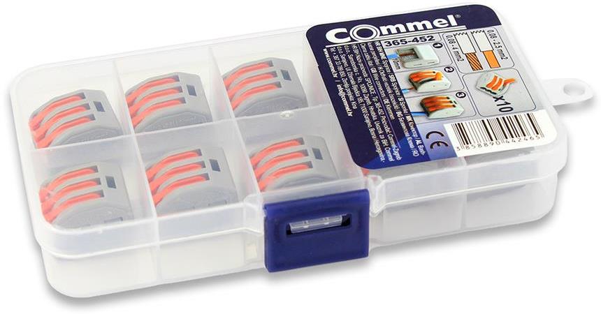 Бърза връзка отваряема 3х0,2-4мм2 за гъвкав/твърд проводник 32A 250V (кут. 10 бр.) Commel