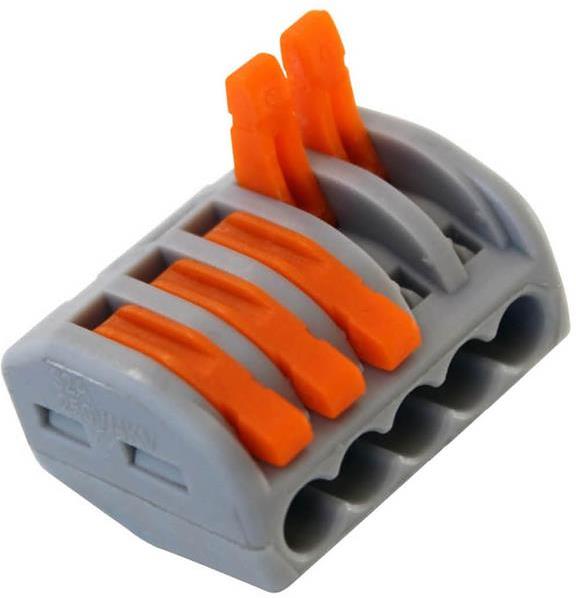 Бърза връзка отваряема 5х0,2-4мм2 за гъвкав/твърд проводник 32A 250V (кут. 10 бр.) Commel