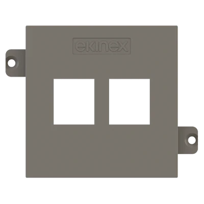 Лицев панел за 2х RJ45 Keystone 55x55 Fenix Grey London EKINEX