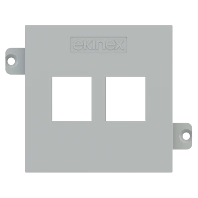 Лицев панел за 2х RJ45 Keystone 55x55 Fenix Grey Ephesus EKINEX