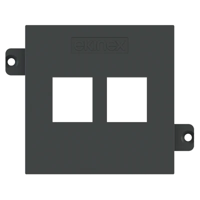 Лицев панел за 2х RJ45 Keystone 55x55 Fenix Grey Bromine EKINEX