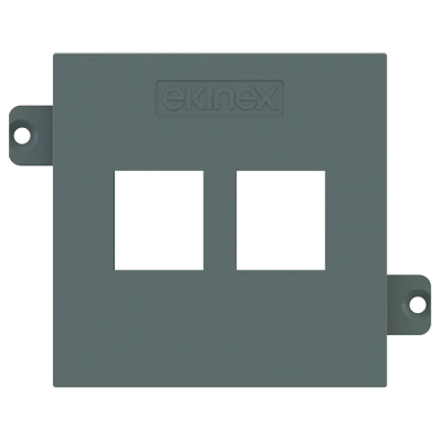 Лицев панел за 2х RJ45 Keystone 55x55 Fenix Green Commodore EKINEX