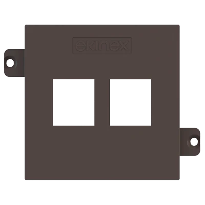 Лицев панел за 2х RJ45 Keystone 55x55 Fenix Cocoa Orinoco EKINEX