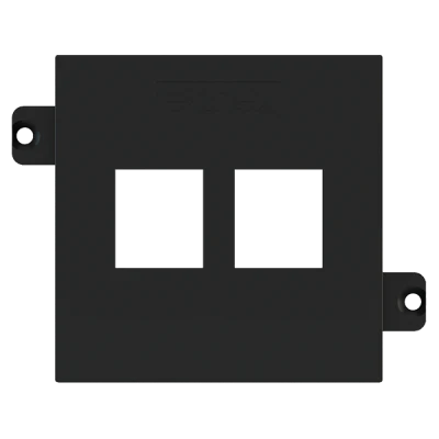 Лицев панел за 2х RJ45 Keystone 55x55 Fenix Black Ingo EKINEX