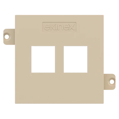 Лицев панел за 2х RJ45 Keystone 55x55 Fenix Beige Luxor EKINEX