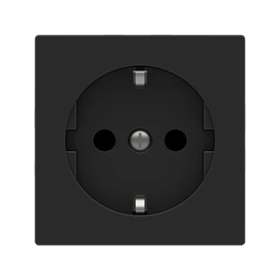 Лицев панел за контакт шуко 55x55 Fenix Black Ingo EKINEX