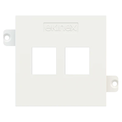 Лицев панел за 2х RJ45 Keystone 55x55 Fenix White Malè EKINEX