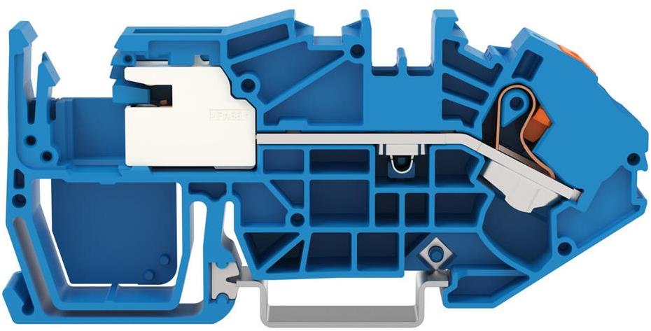 Редова клема СИНЯ 16мм2 с бутон БЕЗВИНТОВА серия TOPJOB® S Wago