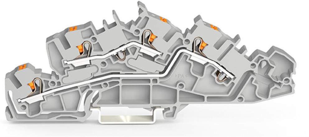 Редова клема L/L СИВА 4мм2 с бутон БЕЗВИНТОВА серия TOPJOB® S Wago