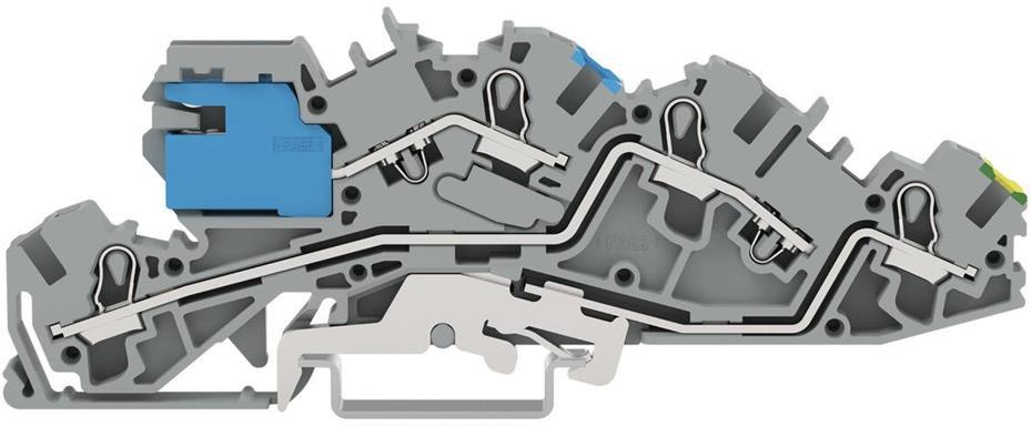 Редова клема NT/L/PE СИВА 4мм2 БЕЗВИНТОВА серия TOPJOB® S Wago