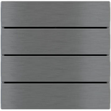 Лицев панел за 4 бутона хоризонтално 80x20 FF Metal Titanium EKINEX