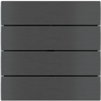 Лицев панел за 4 бутона хоризонтално 80x20 FF Metal Carbon EKINEX