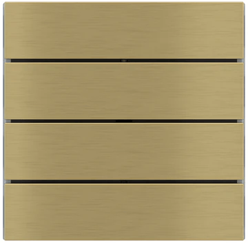 Лицев панел за 4 бутона хоризонтално 80x20 FF Metal Brass EKINEX