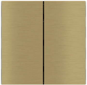Лицев панел за 2 бутона вертикално 40x80 FF Metal Brass EKINEX