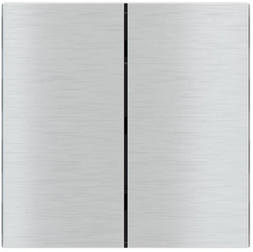 Лицев панел за 2 бутона вертикално 40x80 FF Metal Alluminium EKINEX