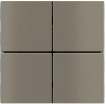 Лицев панел за 4 бутона 40x40 FF Metal Nickel EKINEX
