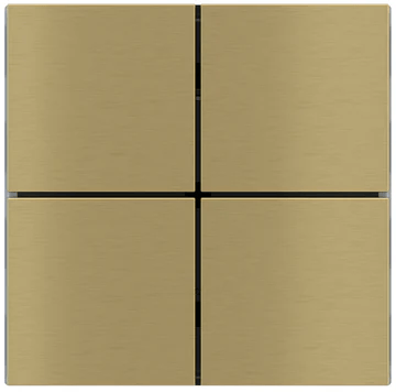 Лицев панел за 4 бутона 40x40 FF Metal Brass EKINEX