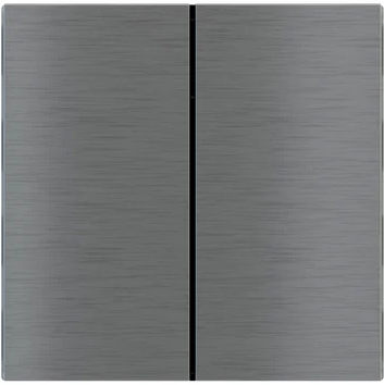 Лицев панел за 2 бутона вертикално 40x80 FF Metal Titanium EKINEX