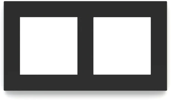 Рамка 2х 55x55 Deep FF/Linea71/20Venti Fenix Black Ingo EKINEX