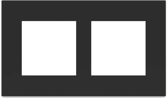 Рамка 2х 55x55 Surface Linea71/20Venti Fenix Black Ingo EKINEX