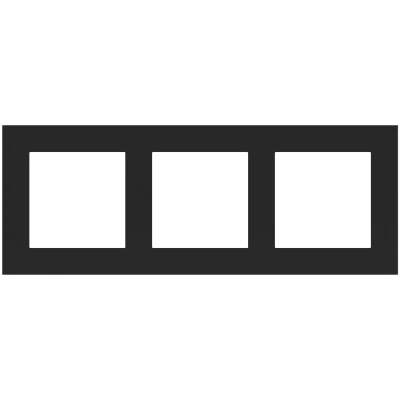 Рамка 3х 55x55 Deep FF/Linea71/20Venti Fenix Black Ingo EKINEX