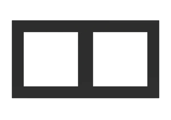 Рамка 2х 55x55 FF/Linea71 Fenix Black Ingo EKINEX