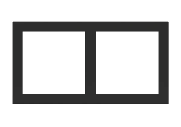 Рамка 2х 60x60 FF/Linea71 Fenix Black Ingo EKINEX