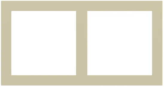 Рамка 2х 60x60 FF/Linea71 Fenix Beige Luxor EKINEX