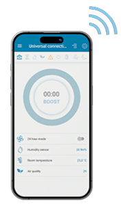 Смарт вентилатор O2 Supreme Wi-Fi ф100/125мм, цвят Бял, 140м3/ч, от 0,4W, от 9dB Blauberg