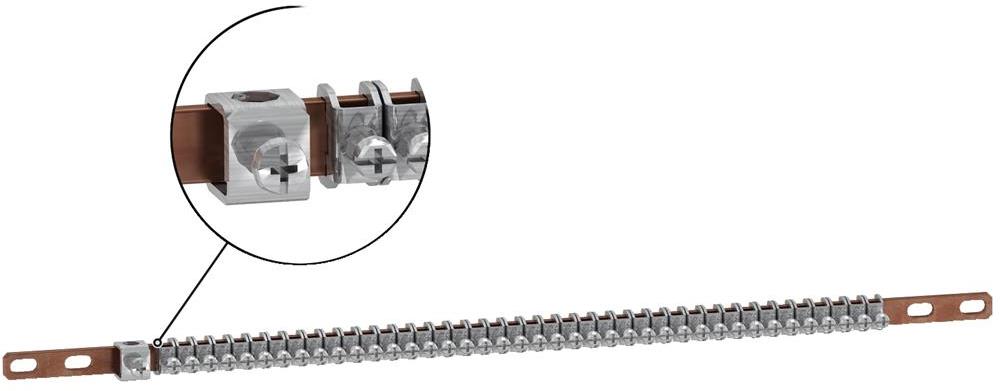 Неизолирана разпределителна шина 20x35mm2 L=200mm SE