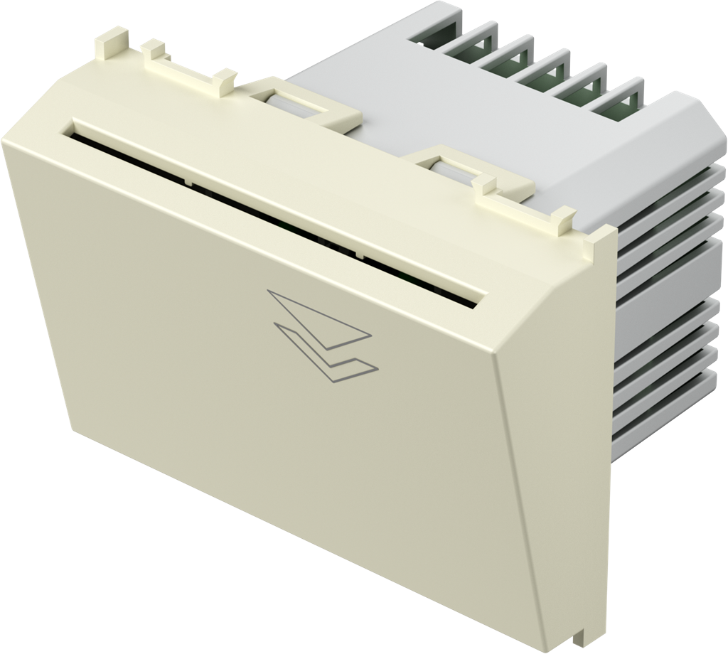 Енергоспестител с RFID четец за карти 3 мод. цвят Крем гланц Modul TEM