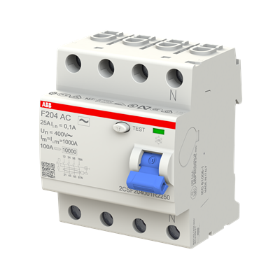 ДТЗ 4P 100A 100mА серия F204 тип AC ABB