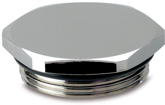 Тапа за щуцер метален месингов никелиран  М20х1,5 BM