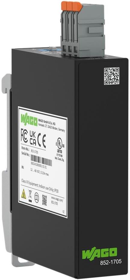 Медиен преобразувател, 1x 10 Mbps към 10BASE-T1L, за DIN монтаж, 12…48V DC Wago