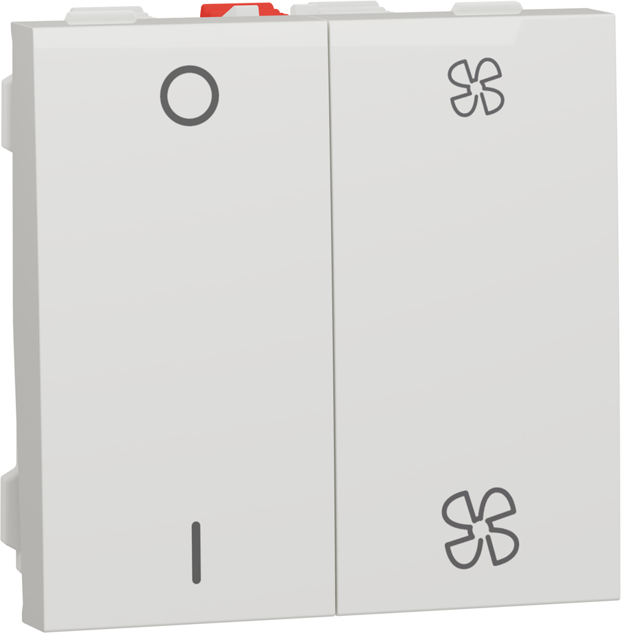 Ключ за управление на вентилация 2 мод. цвят Бял Unica SE