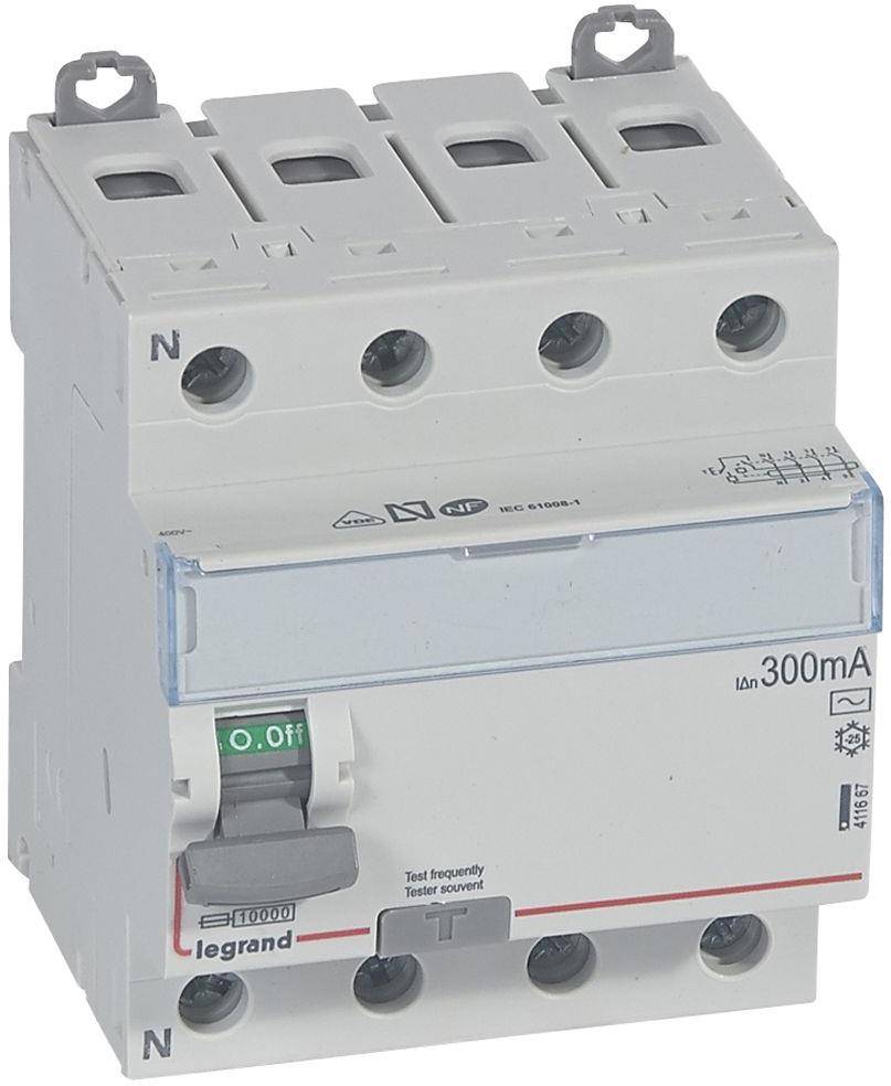 ДТЗ 4P 80A 300mА серия DX3 ID тип AC LN Legrand