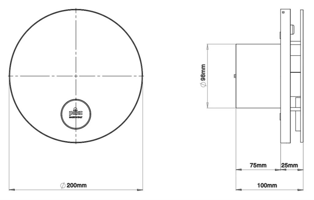 Вентилатор с Wi-Fi управление Ario W Wi-Fi ф100мм, цвят Бял, 100м3/ч, 15W, 36dB