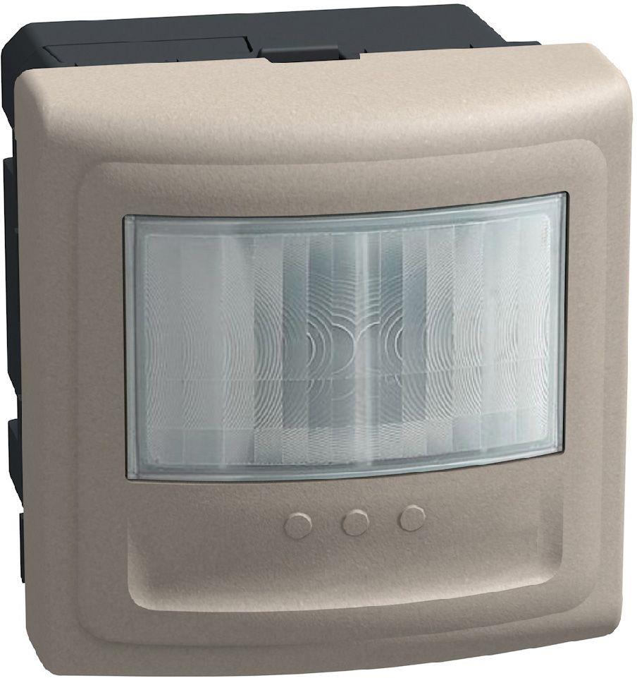 Датчик за движение PIR, 170°, обхват 8m @ h=1.2 мод., LED ≤ 100W, с ключ, без неутрала, 2 мод. цвят Камък Light Now Bticino