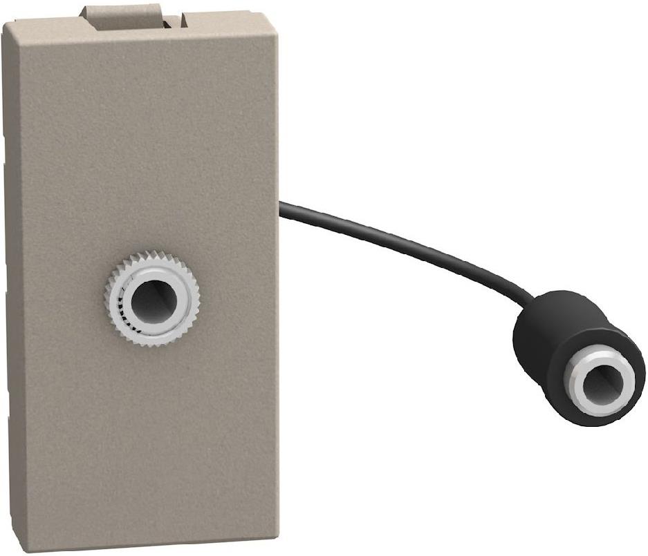 Розетка аудио жак 3.5mm 1 мод. цвят Камък Light Now Bticino