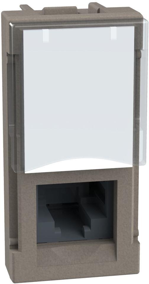 Розетка RJ45 cat.6 UTP 1 мод. цвят Камък Light Now Bticino