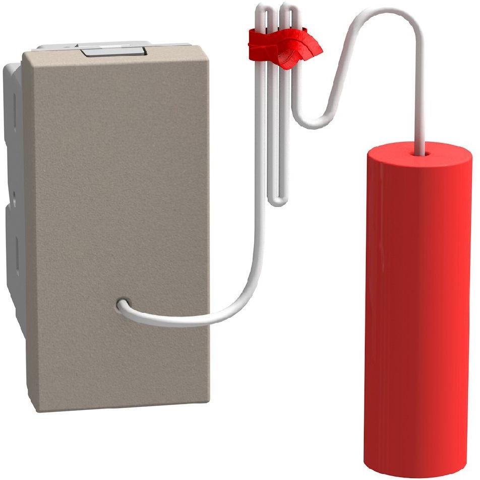 Бутон с шнур 1 мод. цвят Камък Light Now Bticino