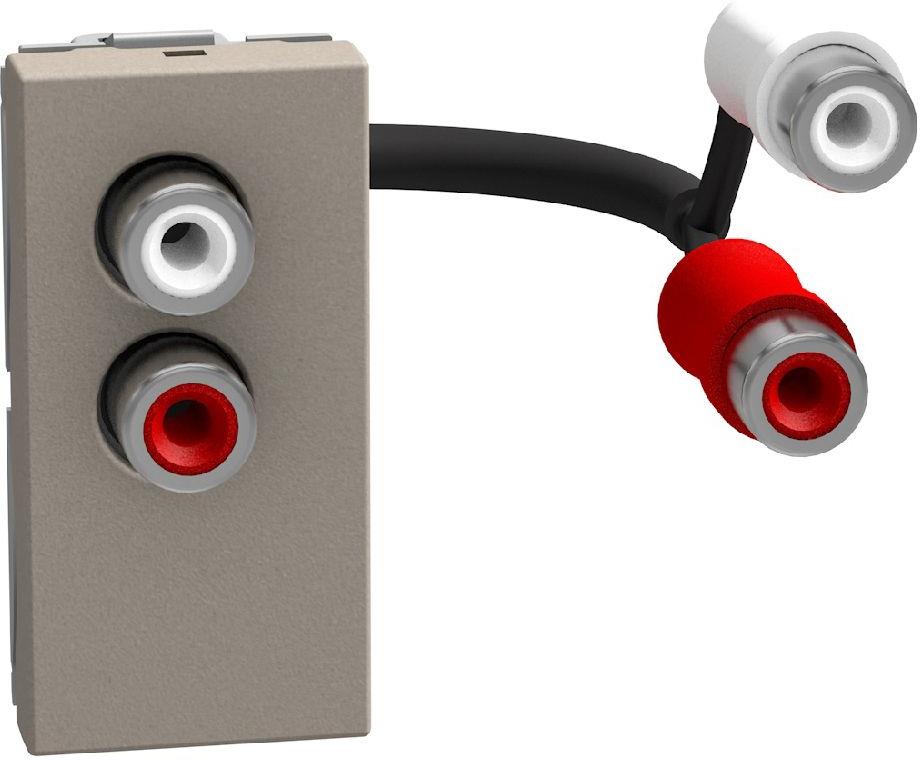 Розетка RCA аудио 1 мод. цвят Камък Light Now Bticino