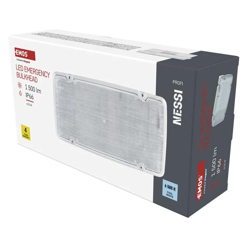 Авариен осветител LED 10W 6500K 1500lm 3h IP65 открит монтаж NESSI EMOS