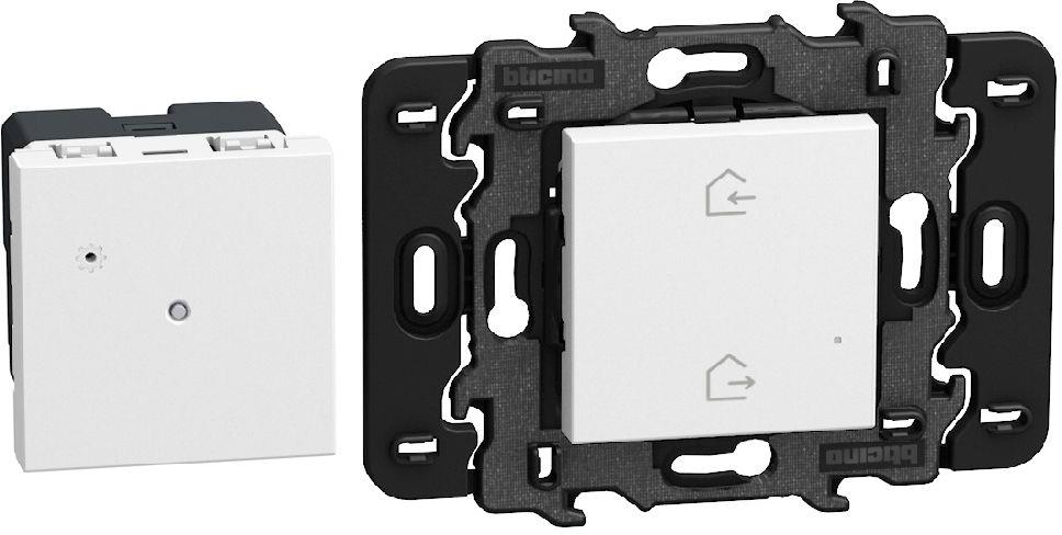 Стартов пакет (Gateway 2 мод. + Master ключ БЕЗжичен с носеща рамка) Smart с Netatmo цвят Бял Light Now Bticino