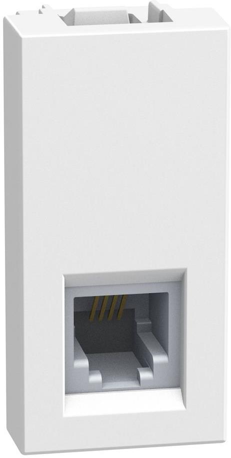 Розетка телефонна RJ11 1 мод. цвят Бял Light Now Bticino